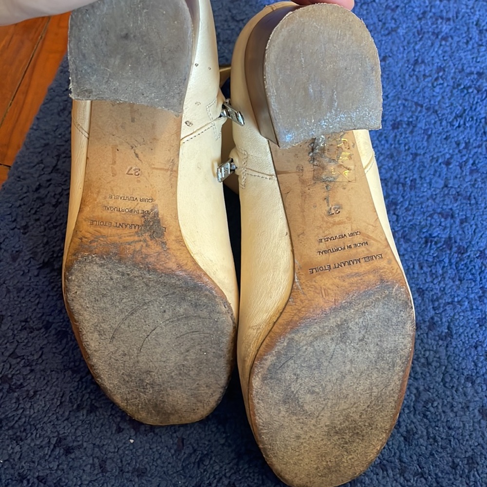 Isabel Marant soft beige leather ankle boot size:37 - Picture 9 of 11
